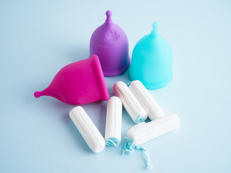 Sanitary hygiene set for women menstrual period cycle protection.