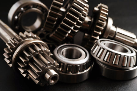 Metal gear wheel engine car and bike, mechanic industry.