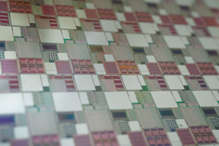Silicon wafer for manufacturing semiconductor of integrated circuit.の写真素材