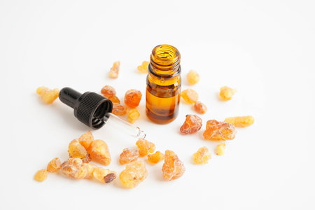 Frankincense or olibanum aromatic resin used in incense and perfumes.の写真素材