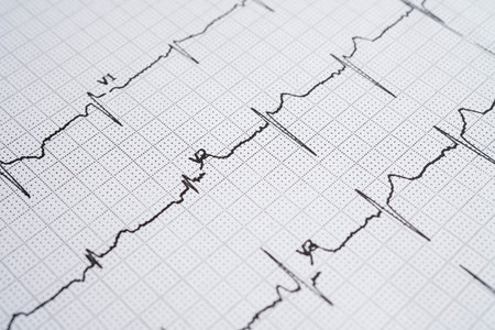 Electrocardiogram (ECG), heart wave, heart attack, cardiogram report.
