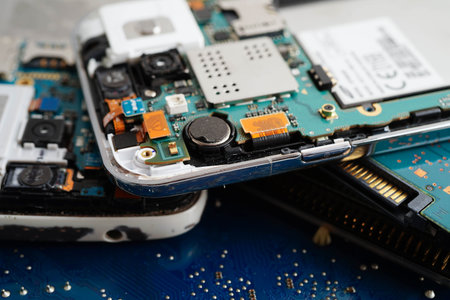 Repairing and upgrade circuit mainboard of notebook, electronic, computer hardware and technology.