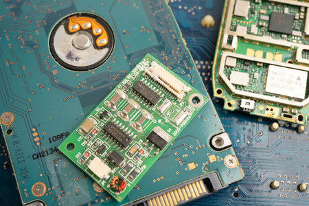 Repairing and upgrade circuit mainboard of notebook, electronic, computer hardware and technology.