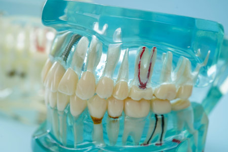 Dental implant, artificial tooth roots into jaw, root canal of dental treatment, gum disease, teeth...