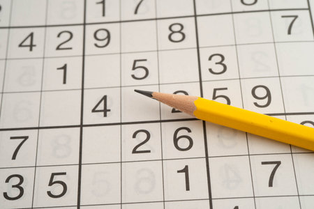 Sudoku puzzle, game to play for keep your brain younger.の写真素材