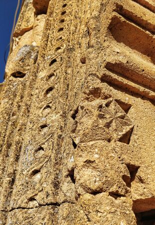 Turkish Caravansari, detail view of designed historic patternの写真素材