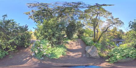 360 VR - Garden Paths in Park, Garden Society of Gothenburgの写真素材