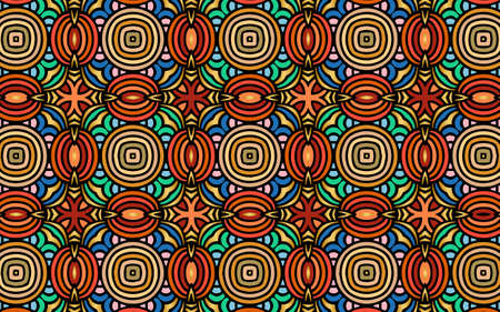 Geometric wallpaper with gold. Ethnic ornament based on African, Indian, Mexican, Aztec motives....