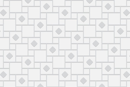 3D volumetric convex embossed white background. Ethnic geometric style. Stylish pattern for wallpapers, presentations, textiles, websites, coloring pages, wrapping paper.のイラスト素材