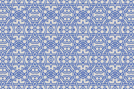 Geometric volumetric convex 3D pattern for wallpaper, websites, textiles. Embossed curly background...
