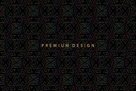 Geometric original volumetric convex 3D pattern. Embossed fantasy black background in oriental,...