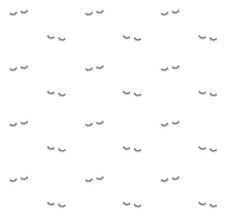 Vector seamless pattern of closed eyes isolated on whiteのイラスト素材