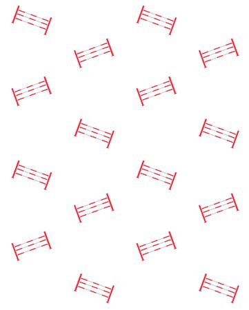 Vector seamless pattern of equestrian horse show jumping obstacles isolated on white backgroundのイラスト素材