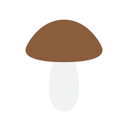 Vector flat cartoon mushroom isolated on white backgroundのイラスト素材