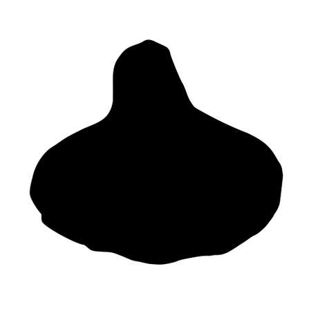 Vector hand drawn khinkali silhouette isolated on white backgroundのイラスト素材