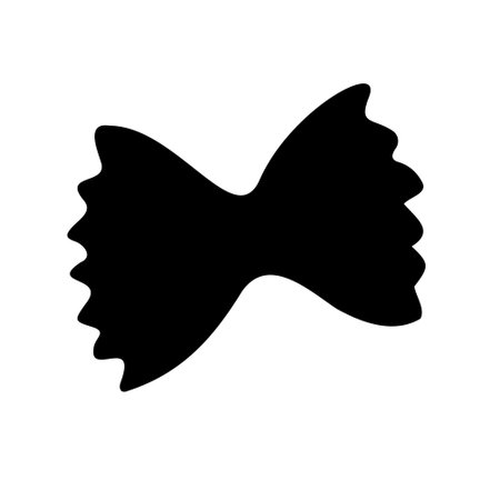 Vector hand drawn pasta silhouetteのイラスト素材
