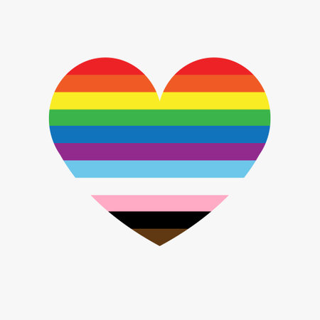 Vector flat new lgbtq flag heartのイラスト素材