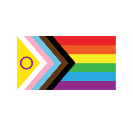 Vector flat new lgbtq flagのイラスト素材