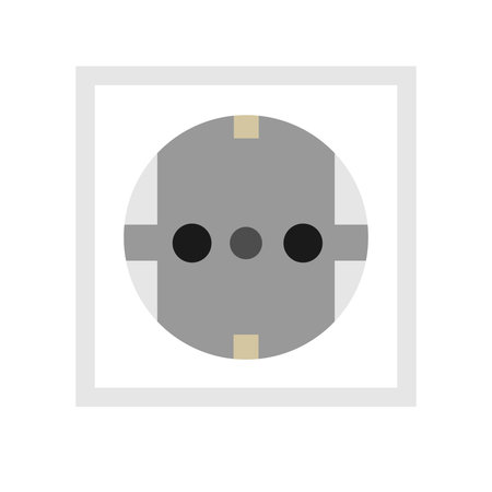 Vector flat socket isolated on white background