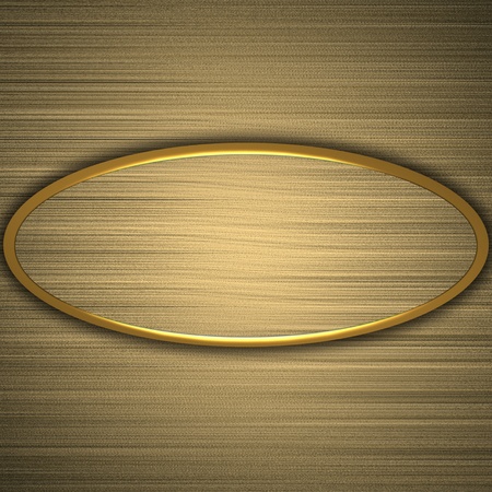 gold plate on a gold backgroundの写真素材