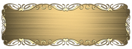 template of gold metal plateの写真素材