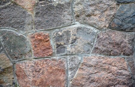 Old wall lined with stones