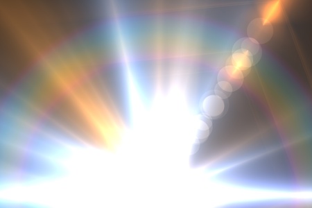 Design template - Star, sun with lens flare  Rays background 
