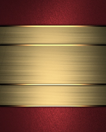 Template for writing. Red background with gold nameplateの写真素材