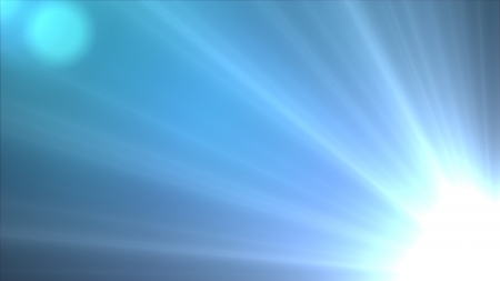 Design template - Star, sun with lens flare. Rays blue of light on a  blue background