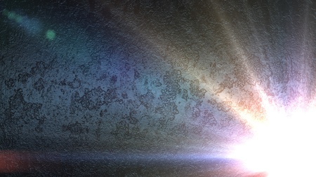 Design template - Star, sun with lens flare. Rays blue of light on a  blue backgroundの写真素材