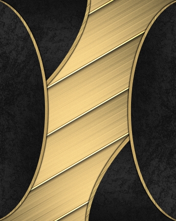 Gold abstract background with black edgesの写真素材
