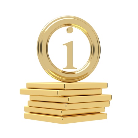 Gold Information iconの写真素材