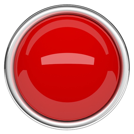 Red sphere and ring. Red buttonの写真素材