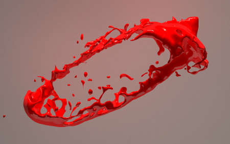 Red  splash over pink background. Element Designの写真素材