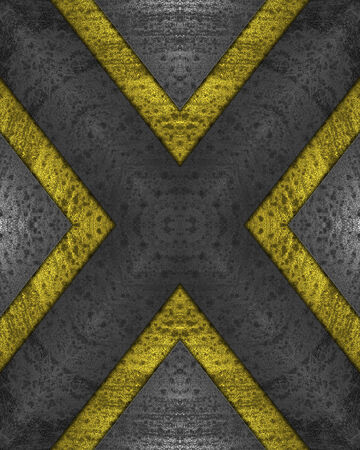 Grunge background with gold metallic cutouts. Design templateの写真素材