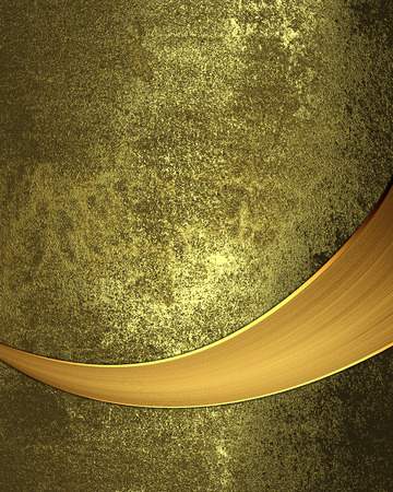 Grunge gold background with ribbonの写真素材