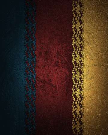Blue red and yellow background with patterns. Design templateの写真素材