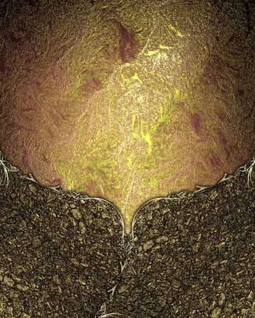 Red golden background with gold corner and golden ribbon. Template Design.の写真素材