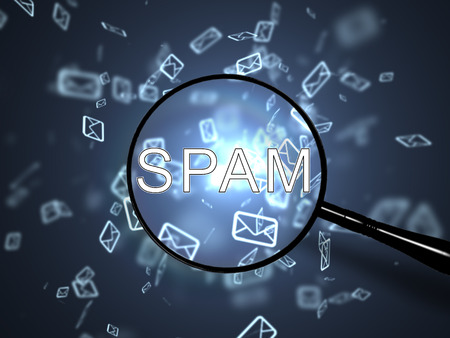 Many letters in the box. Concept SPAM. Many e-mailの写真素材