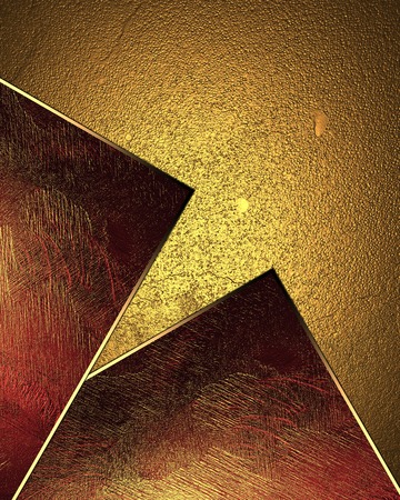 Abstract gold texture with red inserts. Element for design. Template for design.の写真素材