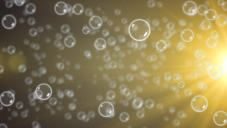 Soap bubbles on the background of starsの写真素材