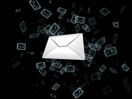 Many letters in the boxの写真素材