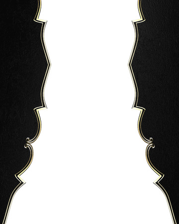 Black frame with gold edges. Element for design. Template for design. copy space for ad brochure or announcement invitation, abstract backgroundの写真素材