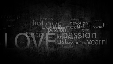 Synonyms for the word loveの写真素材