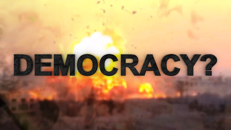 The war on terrorism. What is terrorism. Ways of democracyの写真素材