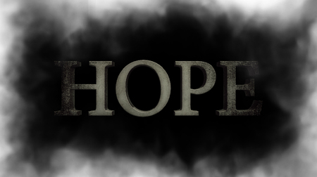 Phantom hope. Hope in the fog. Beautiful drawing for backgroundの写真素材