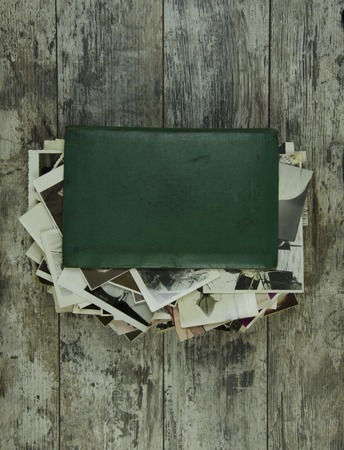 Pictures of the old album. Album and pictures of the past centuryの写真素材