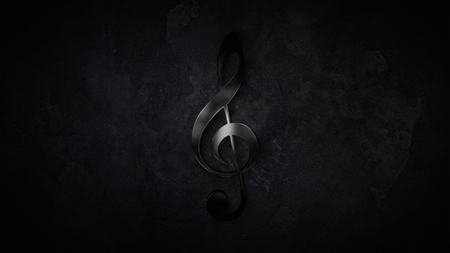 Treble clef concept photo. The concept of sound.の写真素材