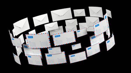 Emails. Letter mail with alpha channel. Delivery of correspondence worldwide.