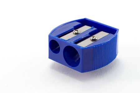 A blue pencil sharpenerの写真素材